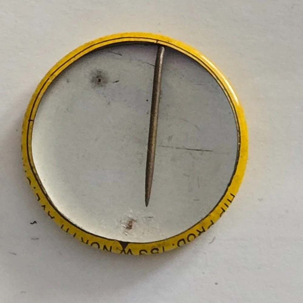 Vintage Pinback Button 1960s Let Me Tickle Your Fancy Hippie 1.5